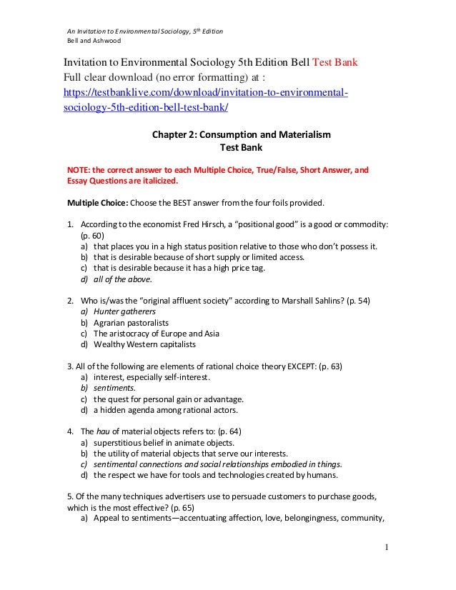 answer sociology essay questions